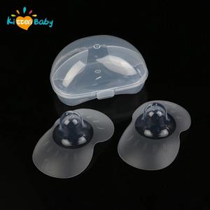 실리콘 모유 수유 젖꼭지 보호대, 모유 수유 젖꼭지 보호 커버, 투명 운반 케이스 포함, 우유 커버, 2 개