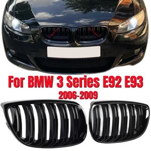 더블 라인 그릴 앞 범퍼 레이싱 그릴 BMW E92 E93 2 도어 Pre-LCI M3 2006-2009 고품질 자동차 스타일링 부품