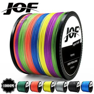 JOF 300M 500M 1000M 8 가닥 4 가닥 18-88LB PE 땋은 낚시 와이어 멀티 필라멘트 초강력 낚시 라인 일본 여러 가지 빛깔의