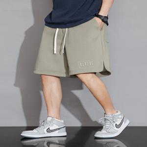 여름 남성 스웨트 반바지 무릎 길이 스트레이트 루즈 짧은 바지 streetwear drawstring 솔리드 ​​컬러 캐주얼 반바지 빅 사이즈 8xl