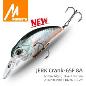 MEREDITH JERK 크랭크 M65 플로팅 14g 핫 모델 낚시 루어 하드 미끼 11 색 워블러 크랭크 품질 전문 깊이 2.0-2.5m