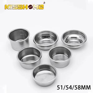 커피 필터 바구니 51mm 54mm 58mm Delonghi Breville E61 Portafilter 에스프레소 메이커 액세서리 용 비 가압 교체