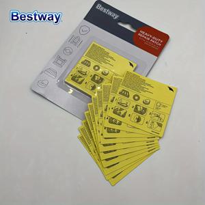 Bestway 62068 10피스 수중 접착제 수리 패치, 수영장 패치 수리 키트, 풀 펑크 수리 패치