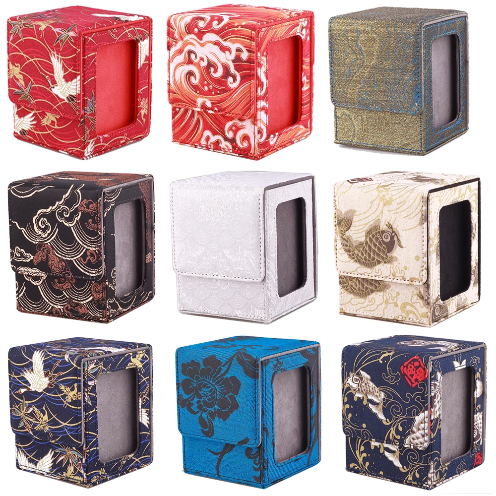100+ 트레이딩 카드 데크 박스 홀더 커맨더 카드 운반 주최자 케이스 MTG TCG 보드 게임 Collectible Card Cases Gifts