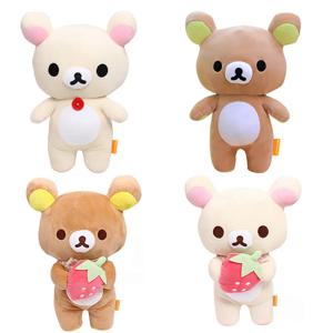애니메이션 리락쿠마 만화 봉제 인형 부드러운 곰 장난감 카와이 룸 장식 테디 베어 플러시 귀여운 커플 곰 소녀를위한 크리스마스 선물