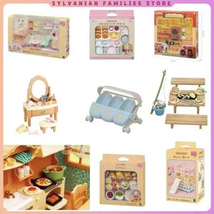 Sylvanian Families 애니메이션 소녀 피규어 유치원 시리즈 해피 초등학교 레인보우 캐슬 스쿨 버스 트리 캐빈 키즈 장난감