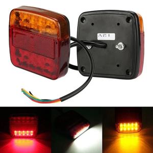 12V 트레일러 트럭 20 LED 미등 브레이크 정지 방향 지시등 램프 107x102x30mm
