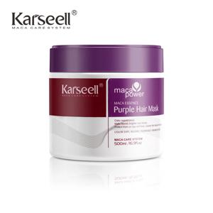 Karseell 500ml 보라색 헤어 마스크 전문은 금발 실버 그레이 강조 헤어를위한 황동 노란색 톤을 중화시킵니다