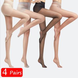 4 짝/몫 여성 팬티 스타킹 SeamlessUltra-thin 나일론 스타킹 발가락 스타킹에 투명 여성 섹시한 팬티 스타킹 투명 양말
