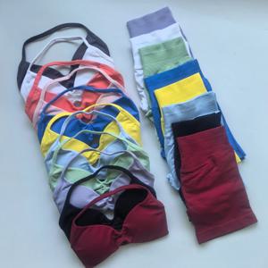 2PCS 여성용 스트랩 요가 브라탑 하이웨이스트 스크런치 숏츠 스포츠 슈트 심리스 요가 세트 피트니스 의류