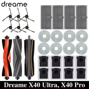 Dreame L40 ultra / X40 Ultra 로봇 진공 액세서리 먼지 봉투 걸레 메인 사이드 브러쉬 천 HEPA 필터 예비 부품