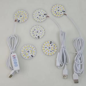 따뜻한 화이트 컬러 DC 5V 10W USB LED 조명 5730 칩 단일 조광기 독서 밤 책상 책 태블릿 독서 램프 스위치 전원 케이블