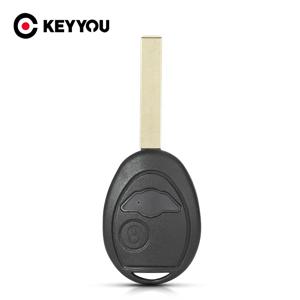 KEYYOU BMW 미니 쿠퍼 S R50 R53 로버 75 용 키 쉘 포브, 원격 자동차 키 케이스 커버, 2 단추 언컷 블레이드 교체