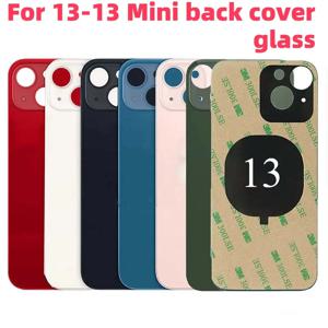 후면 유리 + iPhone 13-13 용 3M 접착제 미니 뒷면 커버 유리 빠른 교체 하우징 배터리 커버 큰 구멍 후면 유리