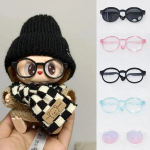 Labubu 6.5cm 투명 플라스틱 안경 1/8 1/6 1/3 1/4 BJD for Labubu MSD SD 플러시 for EXO 인형 선글라스