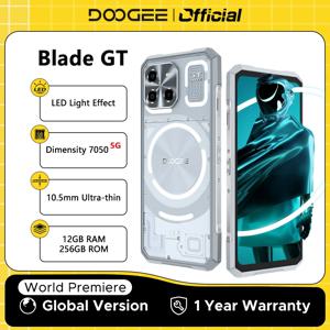 DOOGEE Blade GT 견고한 전화기 6.72 ''FHD + 120Hz LED 조명 효과 치수 7050 12GB RAM 256GB ROM AI 스마트폰 5500mAh 배터리