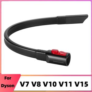 다이슨 V7 V8 V10 V11 V15 진공 청소기 교체 부품 용 긴 플랫 흡입 노즐 헤드 부드럽고 유연한 틈새 호스 노즐