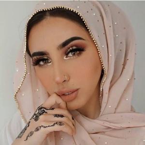 럭셔리 골드 쉬폰 헤드 스카프 여성을위한 솔리드 소프트 롱 이슬람 스카프 Hijab musulman femme Shawl and Wrap foulard islamique