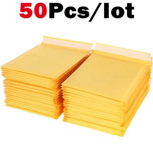 50 개/몫 크래프트 종이 버블 봉투 가방 메일러 버블 포장 가방과 패딩 배송 봉투 택배 보관 가방