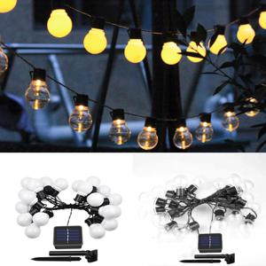 태양 Led 요정 조명 야외 갈 랜드 거리 G50 전구 문자열 빛 정원 휴일 크리스마스 장식
