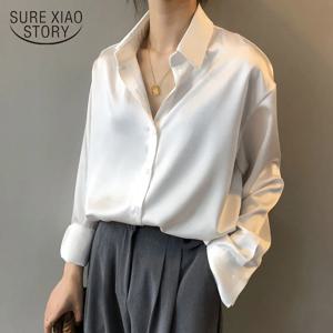 가을 패션 버튼 업 셔츠 봄 빈티지 블라우스 여성 화이트 레이디 긴 소매 여성 느슨한 streetwear 셔츠 디자인상의
