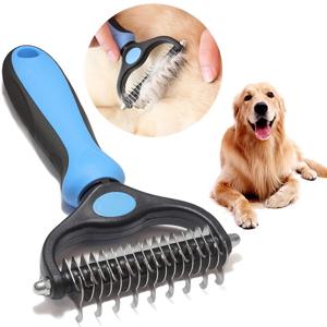 전문 애완 동물 Deshedding 브러시 개 헤어 리무버 애완 동물 모피 매듭 커터 강아지 고양이 빗 브러쉬 개 손질 흘리기 용품
