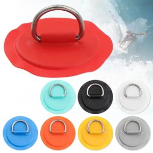 1PC 서핑 보드 딩기 보트 PVC 패치 스테인레스 스틸 D 링 데크 장비 로프 링 버클 카약 풍선 보트 액세서리