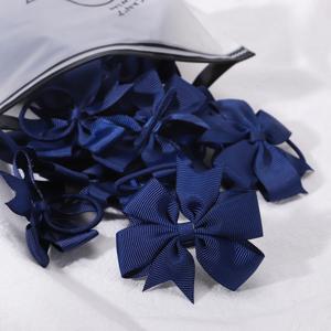 10 개/몫 20 색상 아기 소녀를위한 탄성 미니 Bowknots 헤어 밴드 헤어 로프 헤어 타이 포니 테일 홀더 어린이 아기 헤어 액세서리