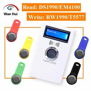 TMRF-2RW iButton 복사기 RFID 125KHz DS1990A TM1990A EM4100 EM4305 T5577 키 토큰용 재기록 가능한 클로너 복사기 리더기