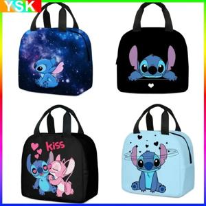 MINISO 스티치 어린이 점심 가방 초등학교 도시락 가방 어린이 최고의 선물 만화 Mochila 어린이를위한 최고의 선물