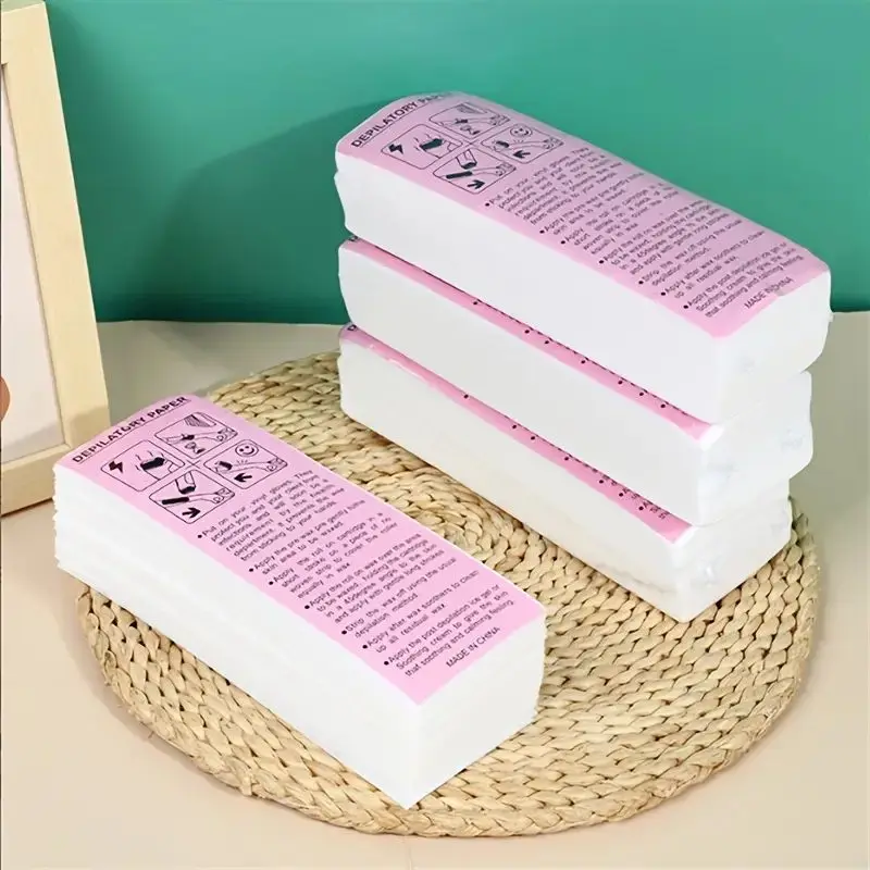 여성 남성 제모 왁스 종이 부직포 하이 퀄리티, 바디 다리 팔 제모기 왁스 스트립 종이 롤, 50 PCs, 100PCs