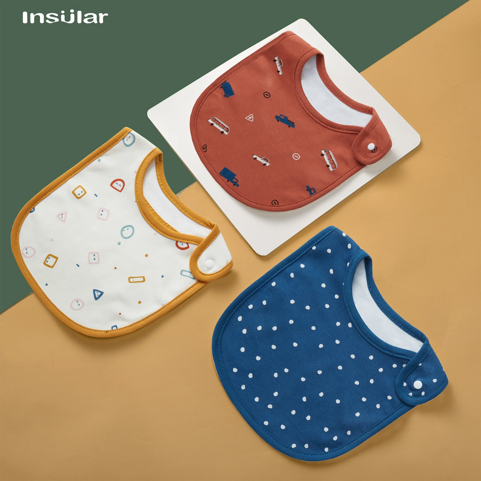 3 개/대 아기 소녀 소년 먹이 Bibs 방수 앞치마 만화 수건 어린이 유아 저녁 식사 Bandanas Burp Cloths 아기 액세서리