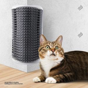 새 고양이 벽 코너 Scratcher 브러시 애완 동물 빗 Cratch Bristles 아치 마사지 자기 손질 액세서리