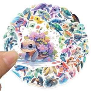 50pcs 푸른 바다 세계 거북이 스티커 팩 아이 만화 낙서 데칼 Scrapbooking 수하물 노트북 스케이트 보드 벽 스티커