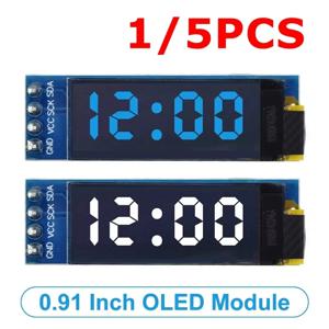 DIYTZT 1/5PCS 0.91 인치 OLED 모듈 0.91 
