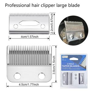 WAHL & Andis 슈퍼 테이퍼 교체 일반 블레이드 세트 드롭 배송을위한 45mm 와이드 대형 전문 이발사 헤어 클리퍼 블레이드