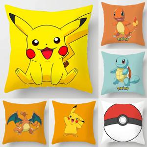 애니메이션 포켓몬 피카추 베개 커버 45x45cm 만화 Charizard Squirtle 액션 피규어 스퀘어 베개 케이스 홈 소파 장식 장난감 선물