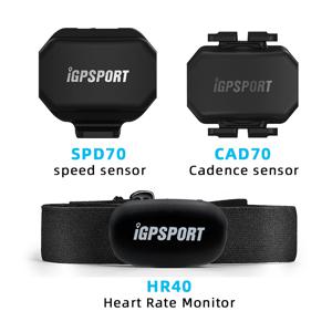 IGPSPORT SPD70 CAD70 속도 센서 듀얼 모드 지원 자전거 케이던스 HR40 HR70 BSC100S BSC200 BSC300 Garmin 용 심박수 모니터