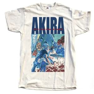 Akira 1988 천연 티셔츠 V7 만화 K. Otomo Tokyo 100% 코튼 플러스 사이즈 남성 및 여성 티셔츠