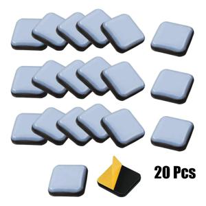 20PCS 피트 글라이더 슬라이딩 패드 홈 가구 슬라이더 가구 글라이더 가정용 하드웨어 용 PTFE 스퀘어 플로어 무버 패드 ﻿
