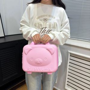 만화 휴대용 곰 여행 가방, 기념품 곰 화장품 케이스, 탑승 14 인치 미니 소형 여행 가방, 암호 상자