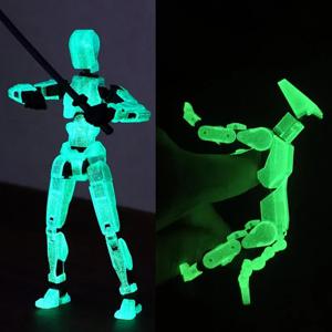 DIY 빛나는 T13 다중 관절 이동식 Shapeshift 로봇 3D 인쇄 마네킹 럭키 로봇 및 개 액션 피규어 장난감 어린이 선물