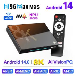 H96 MAX M9S AI VisionPQ 스마트 TV 박스 Rockchip RK3576 안드로이드 14 Wifi6 BT5.4 1000M LAN 4K 및 120fps 8GB 128GB LPDDR4 미디어 플레이어