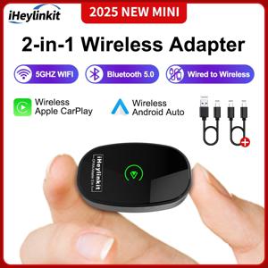 IHeylinkit 무선 Carplay 안드로이드 자동 무선 어댑터 동글 활성제 대부분의 차량 모델에 대한 자동 연결 아연 합금 쉘