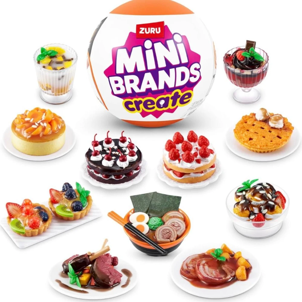 미니 브랜드 5 서프라이즈 ZURU Real Miniature MasterChef Creations 장난감 음식 미니어처 장난감 미스터리 블라인드 박스
