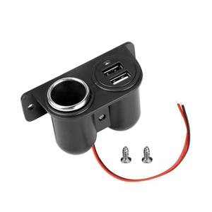 검은 자동차 담배 라이터 보조 USB 듀얼 전원 콘센트 DC 12V 소켓 플러그 어댑터 자동차 액세서리
