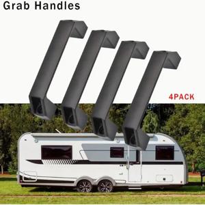 4PCS 검은 플라스틱 문 잡아 핸들 교체 Motorhome 캐러밴 보트 도어 핸들 RV 액세서리