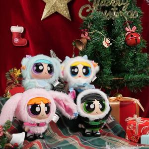 Toptoy Powerpuff Girls 망토 인형 시리즈 블라인드 박스 장난감 펜던트 인형 애니메이션 만화 주변 장치 데스크탑 장식 어린이 생일 선물