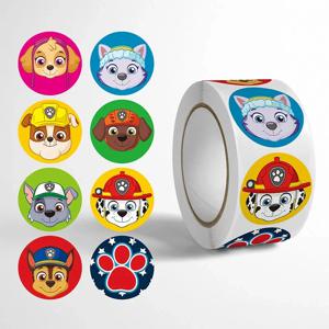 500 개/대 스티커 Paw Patrol 만화 체이스 스카이 스티커 귀여운 어린이 편지지 학교 교사 용품 보상 스티커 장난감 선물
