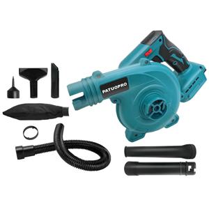PATUOPRO 6 기어 브러시리스 전기 송풍기, 2 in 1 무선 터보 송풍기, 잎 먼지 헤어 클리너, Makita 18V 배터리 (배터리 없음)